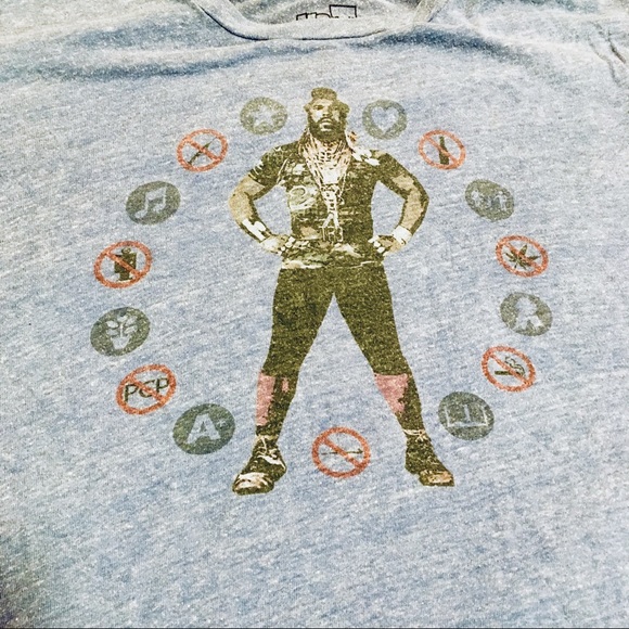 GAP Tops - 2/$20 Vintage Mr T STRAIGHT EDGE heathered Tshirt